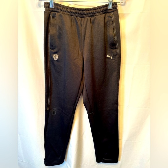 PUMA Scuderia Ferrari Men's Size Small Motorsport Sweatpants Black Drawstring - Picture 1 of 13